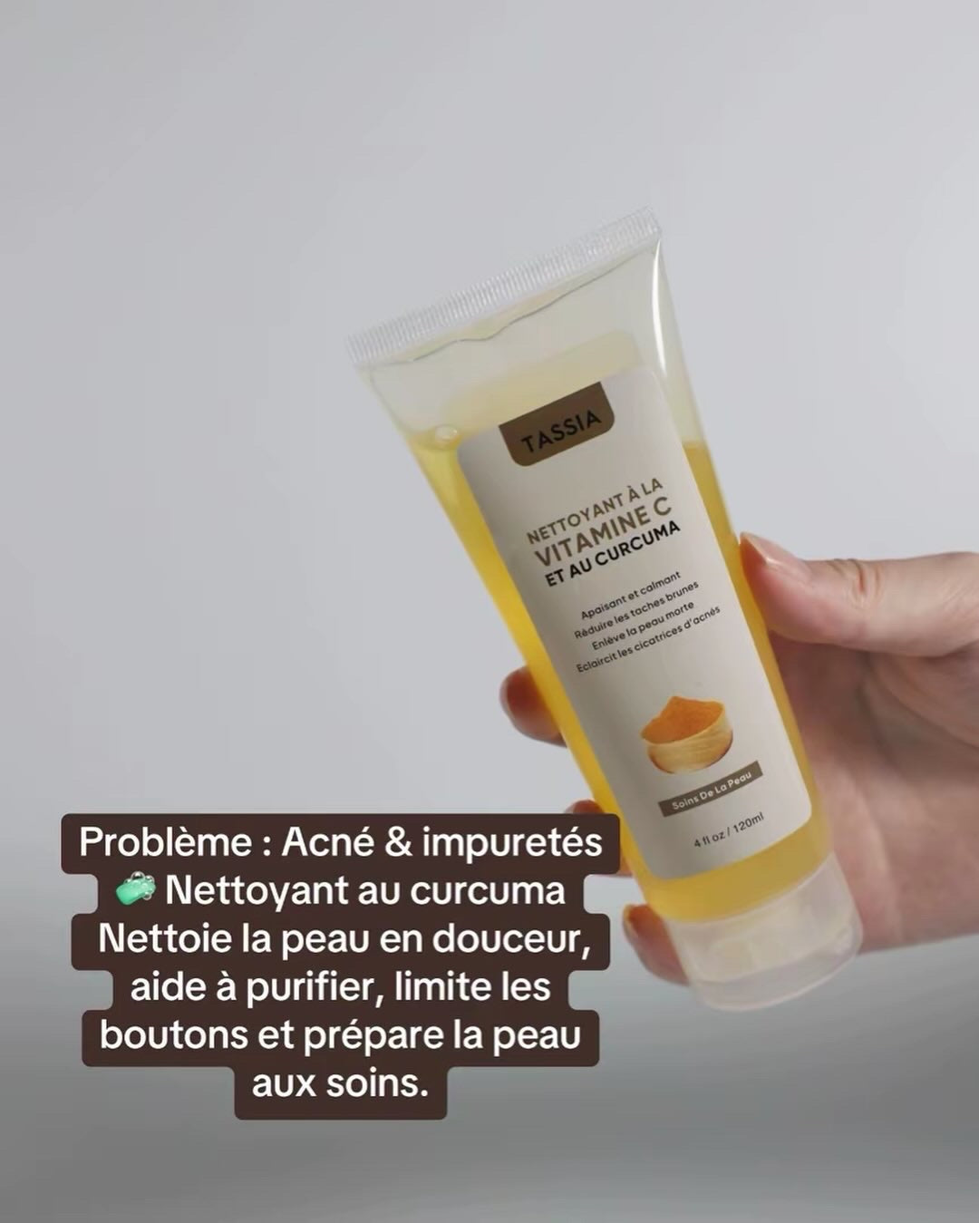 Gel nettoyant au curcuma anti taches